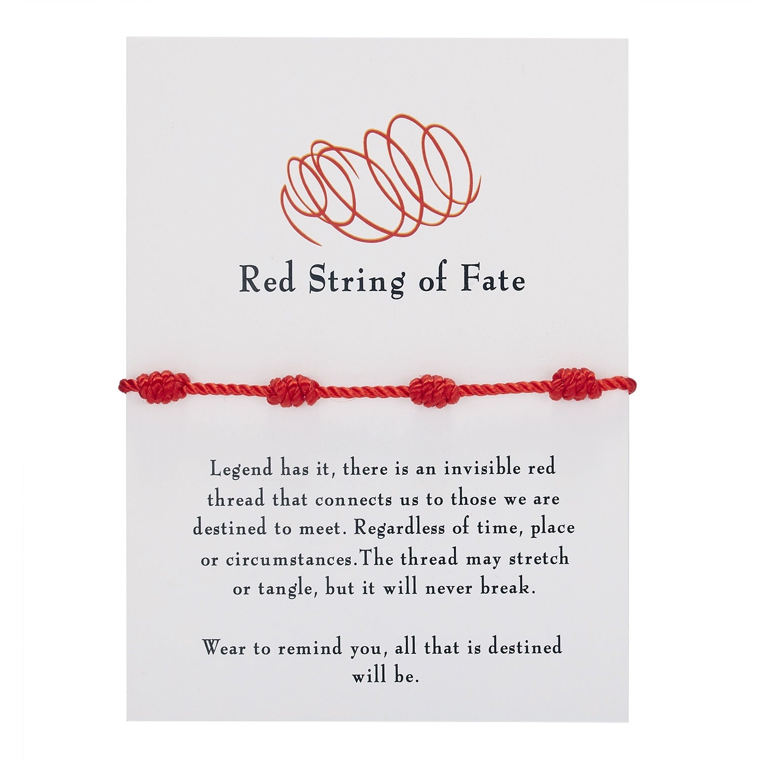 Wholesale Black Rope 7 Knot White Card Bracelet