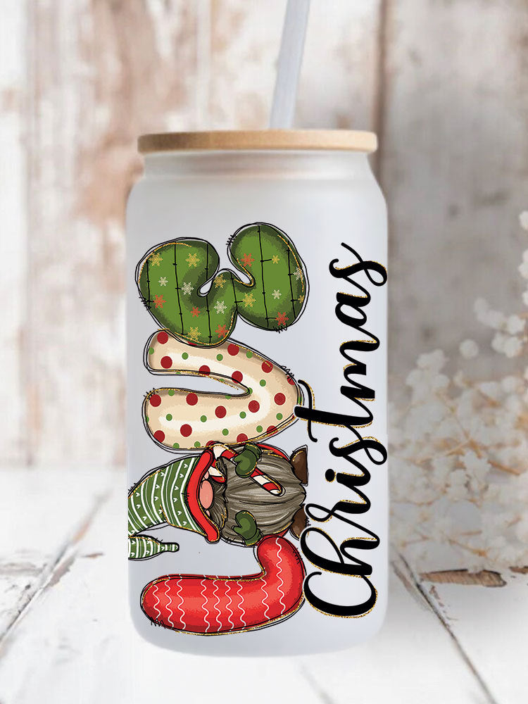 Wholesale Colorful Christmas Series Christmas Tree  16oz Cup UV DTF Wraps