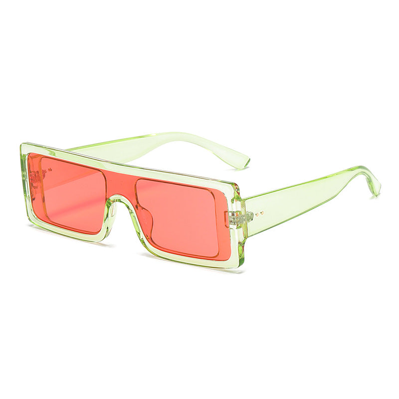 Gafas de sol de PC de marco grande rectangular al por mayor