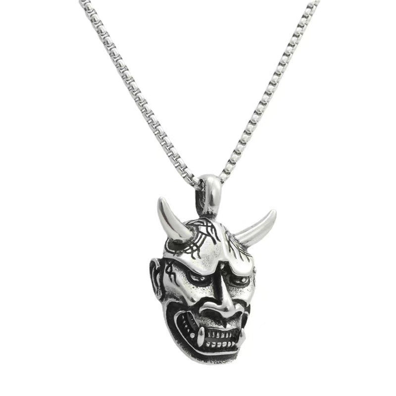 Wholesale Fashion  Hip-Hop Necklace for Men, Personalized Punk Style Steel Chain Pendan