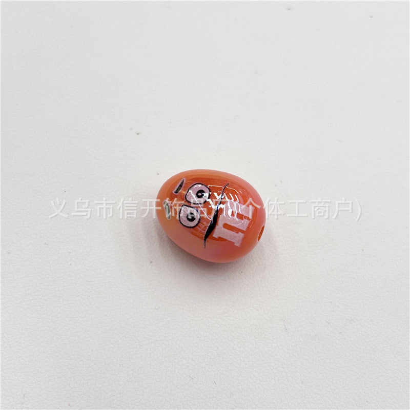 Wholesale 200pcs/pack Acrylic Printed Pigeon Egg Beads Pen
