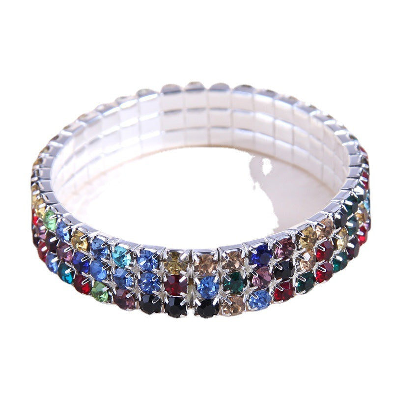 Wholesale Crystal Color Diamond Alloy Bracelet