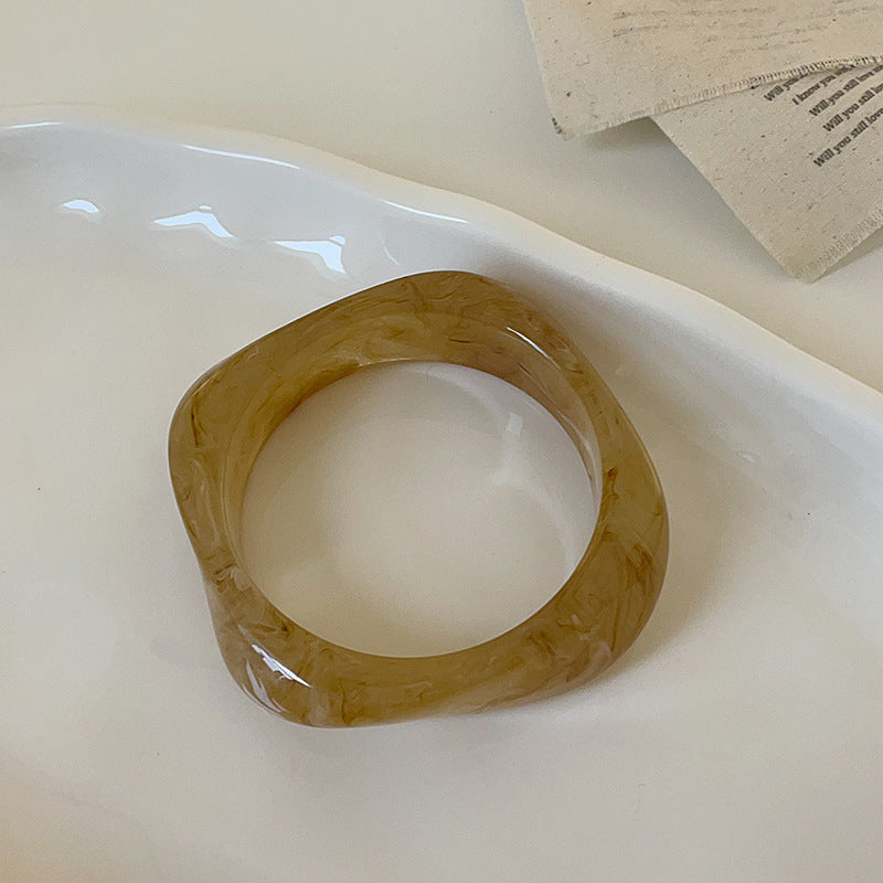 Wholesale Irregular Resin Texture Bracelet