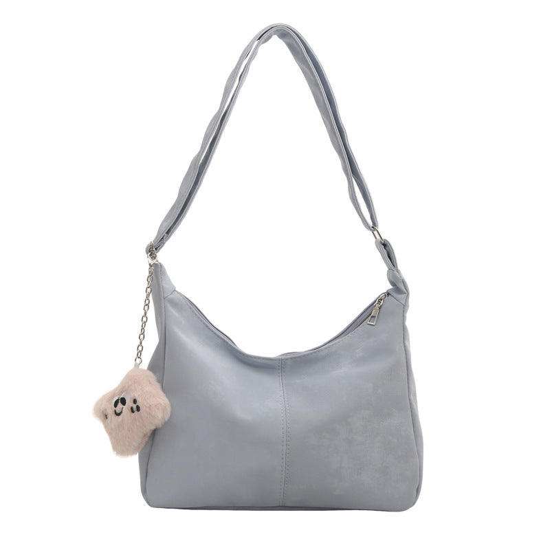 Wholesale Retro Solid Color Versatile Shoulder Bag