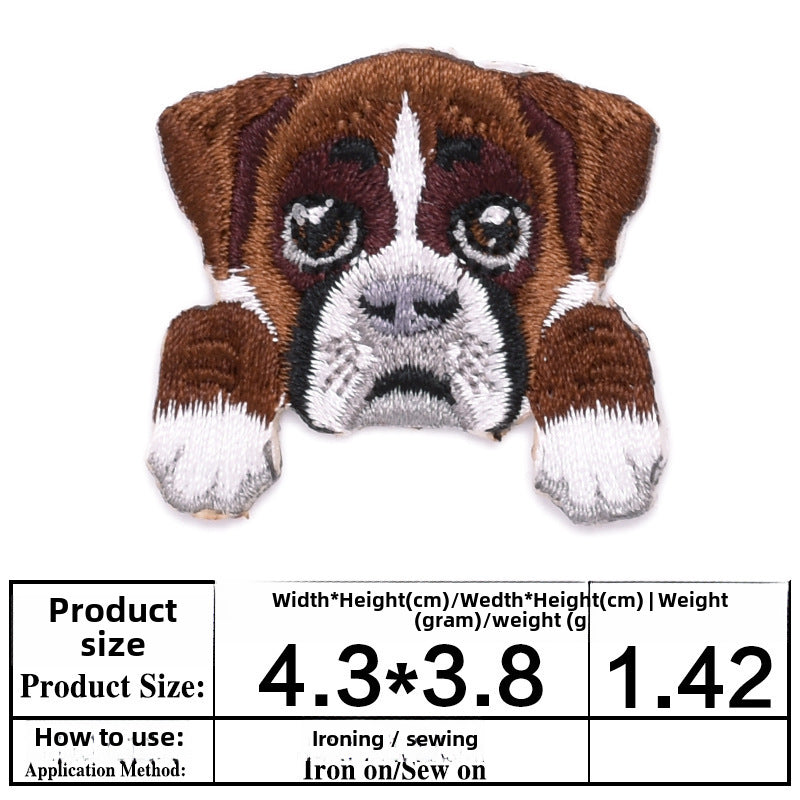 Wholesale Puppy Head Animal Embroidery Patch