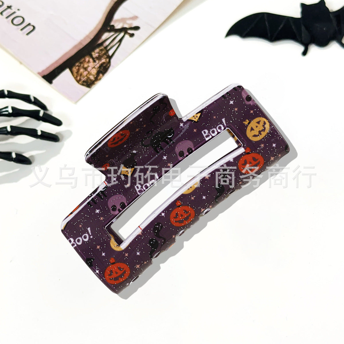 Wholesale  Skull Bat Ghost Square Grab Clip