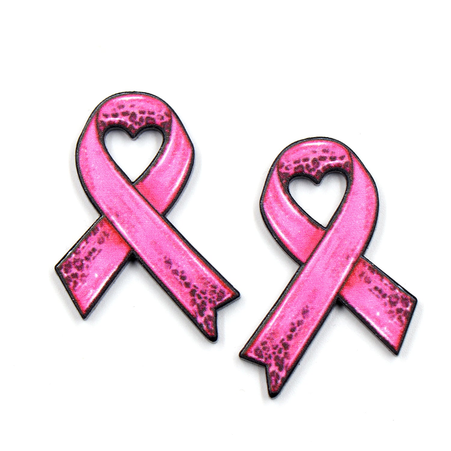 Wholesale Leopard Print Pink Bow Earrings and Ribbons