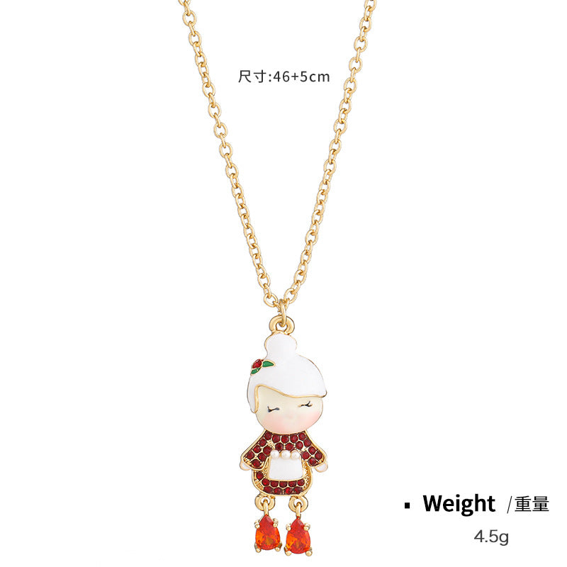 Wholesale  Cartoon Christmas Series Necklace
