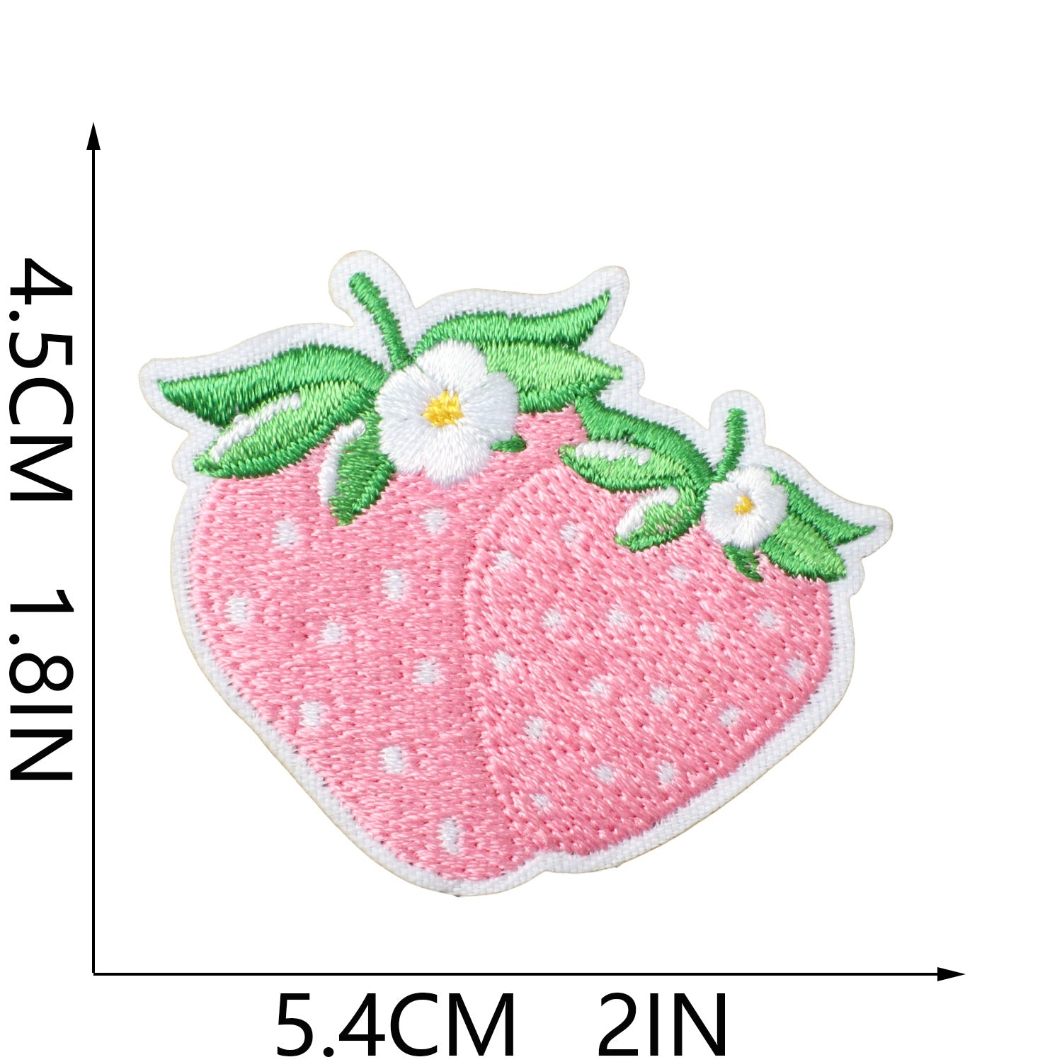 Wholesale Cream Strawberry Iron On Embroidery Patch For Kids Clothing Cute Fruit Applique Decorative Sew On DIY Craft Gift And Boutique Resale