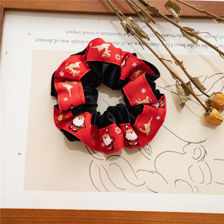 Wholesale Autumn and Winter Christmas Ribbon Fleece Colon All-match Hair Rope