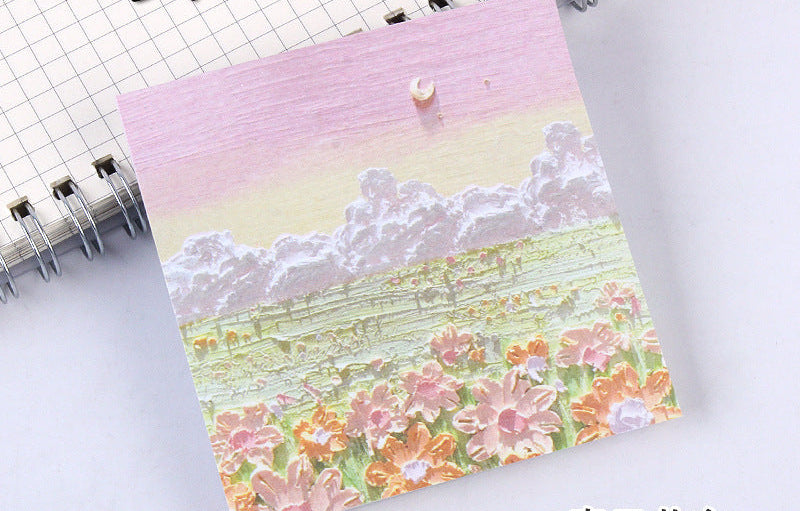 Wholesale Colorful oil painting style sticky notes