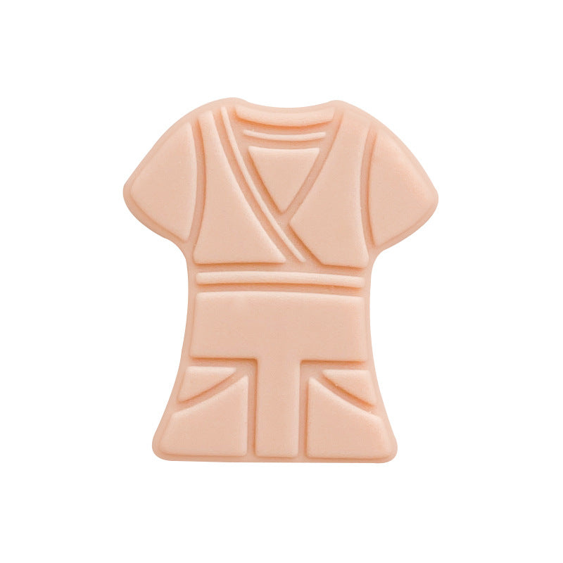 Al por mayor 10 piezas/paquete de 20 × 25 mm de ropa de enfermera de enfermería de bricolaje de silicona