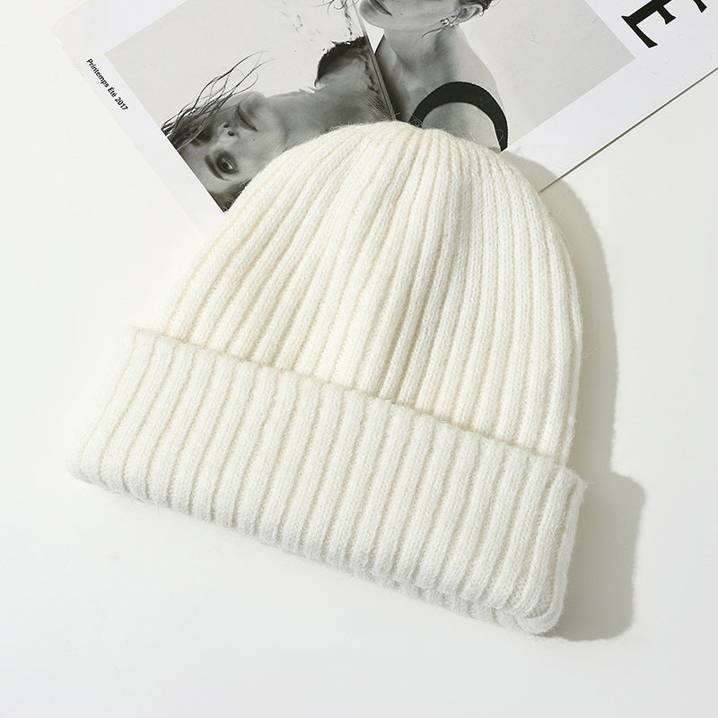 Wholesale Rabbit Fur Knitted Double Layer Thickened Beanie