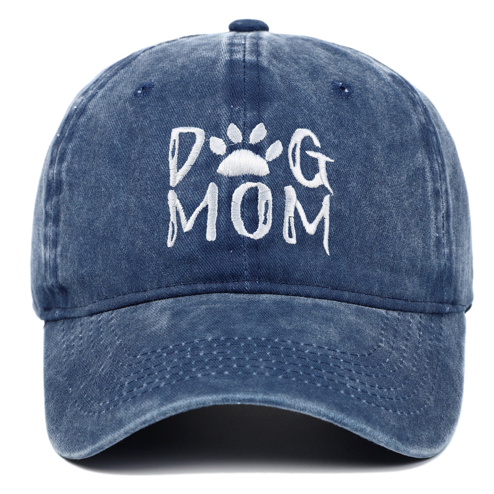 Wholesale DOG MOM Embroidered Cotton Washed Baseball Hat