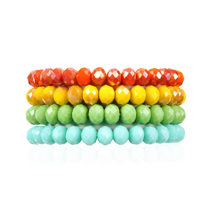 Wholesale DIY Crystal Colorful Elastic Bracelet