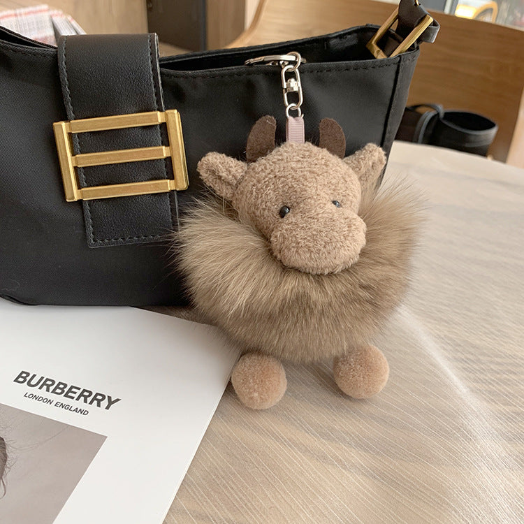 Wholesale Cute Cow Plush Keychain