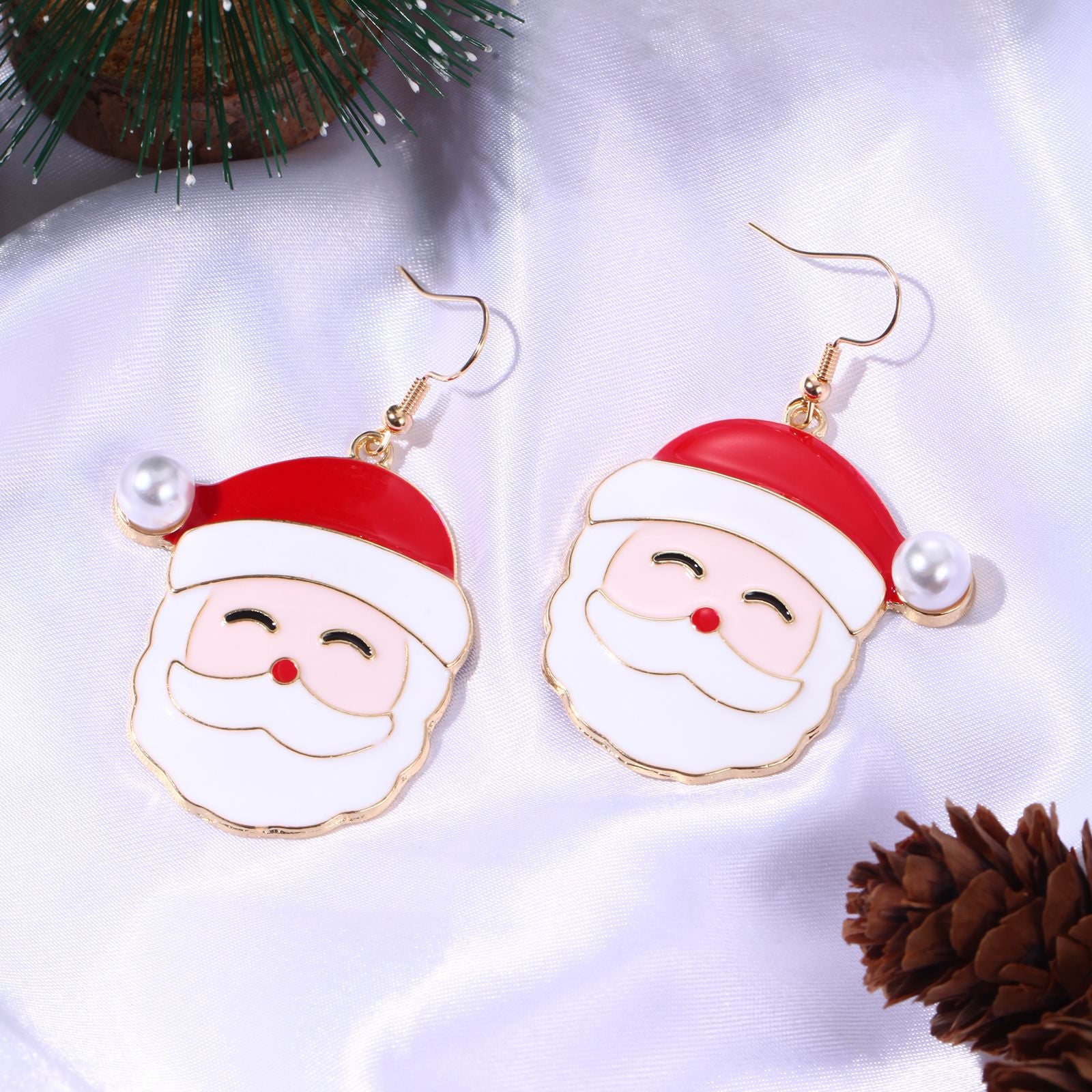 Wholesale Zinc Alloy  Earrings Cute Cartoon Christmas Jewelry Accessory Party Wear Boutique Resale