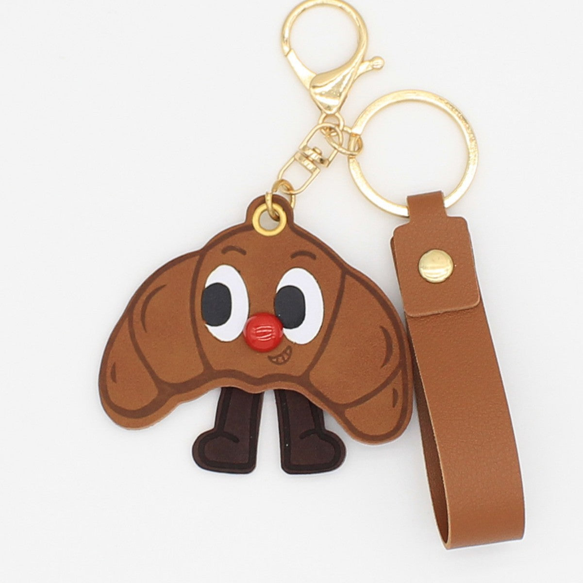 Wholesale Cartoon Toast Bread PU Bag Charm With Bear Whale Flower Theme Chic Car Key Accessory For Boutique Resale