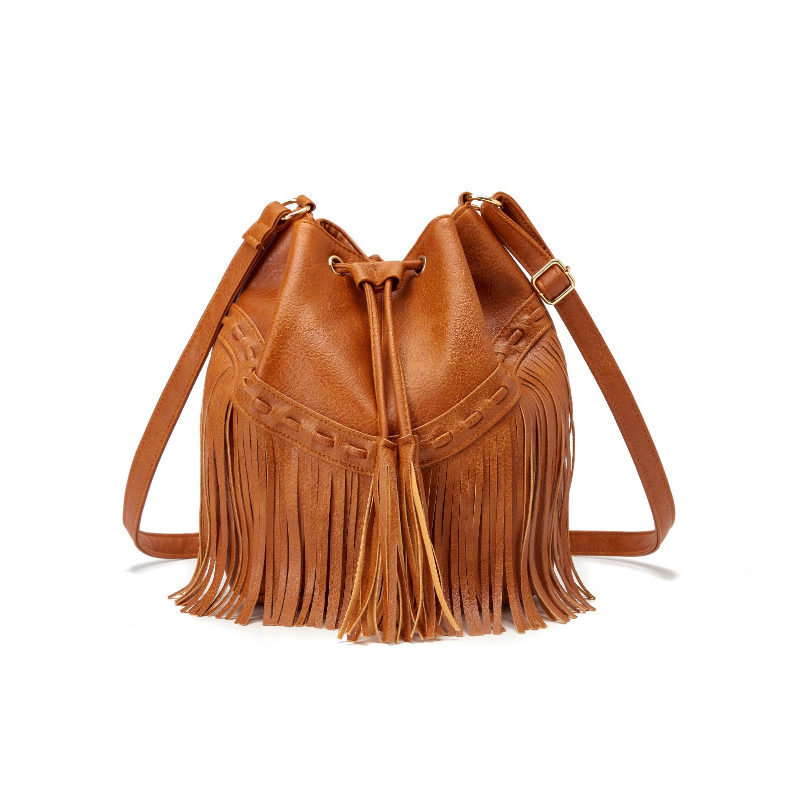 Wholesale PU Handmade Tassel Shoulder Crossbody Bag