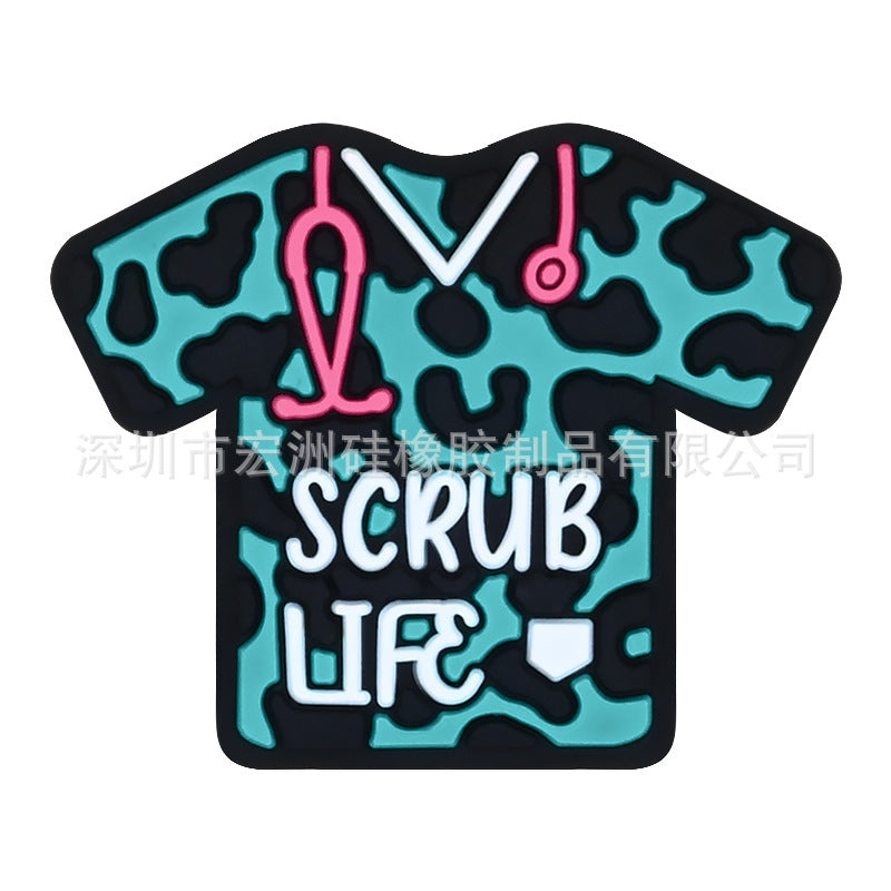 Wholesale 10pcs doctors and nurses series drop glue cartoon silicone beads