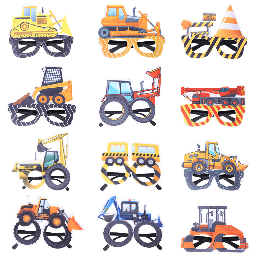 Wholesale of 2024 New Engineering Vehicles, Party Decorations, Plastic Glasses