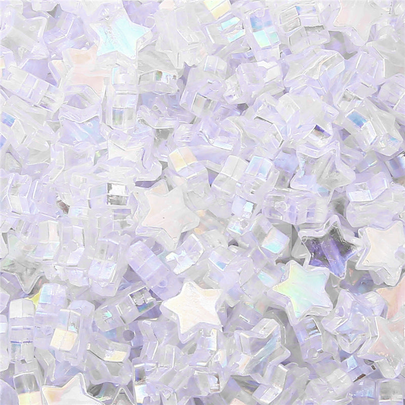 Cuentas acrílicas de estrella de cinco puntos al por mayor de 100 piezas