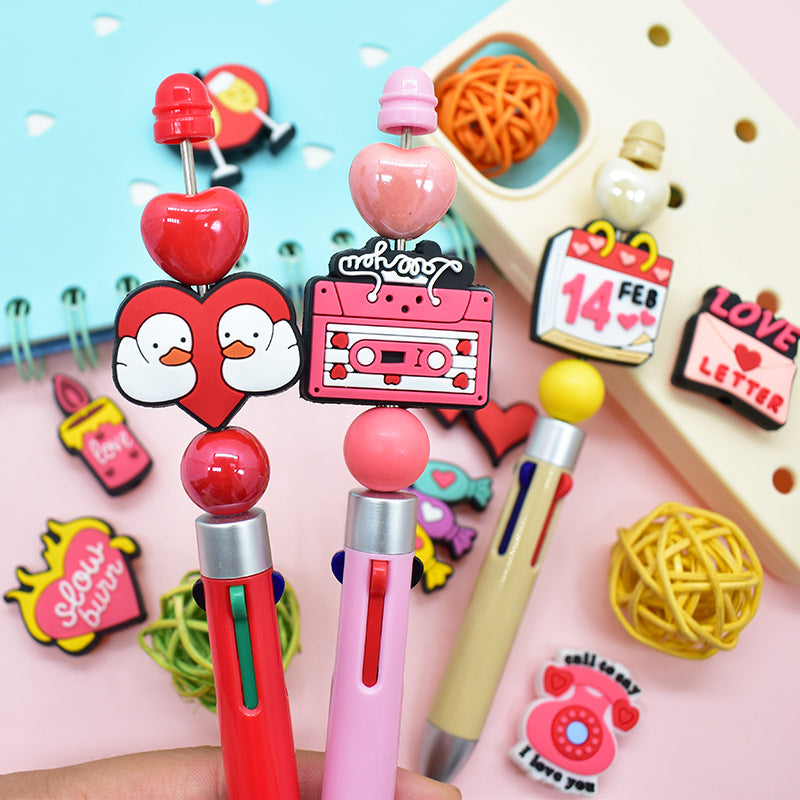 Wholesale Random 30pcs Valentine' s Day Series Love Cartoon Focal Beads