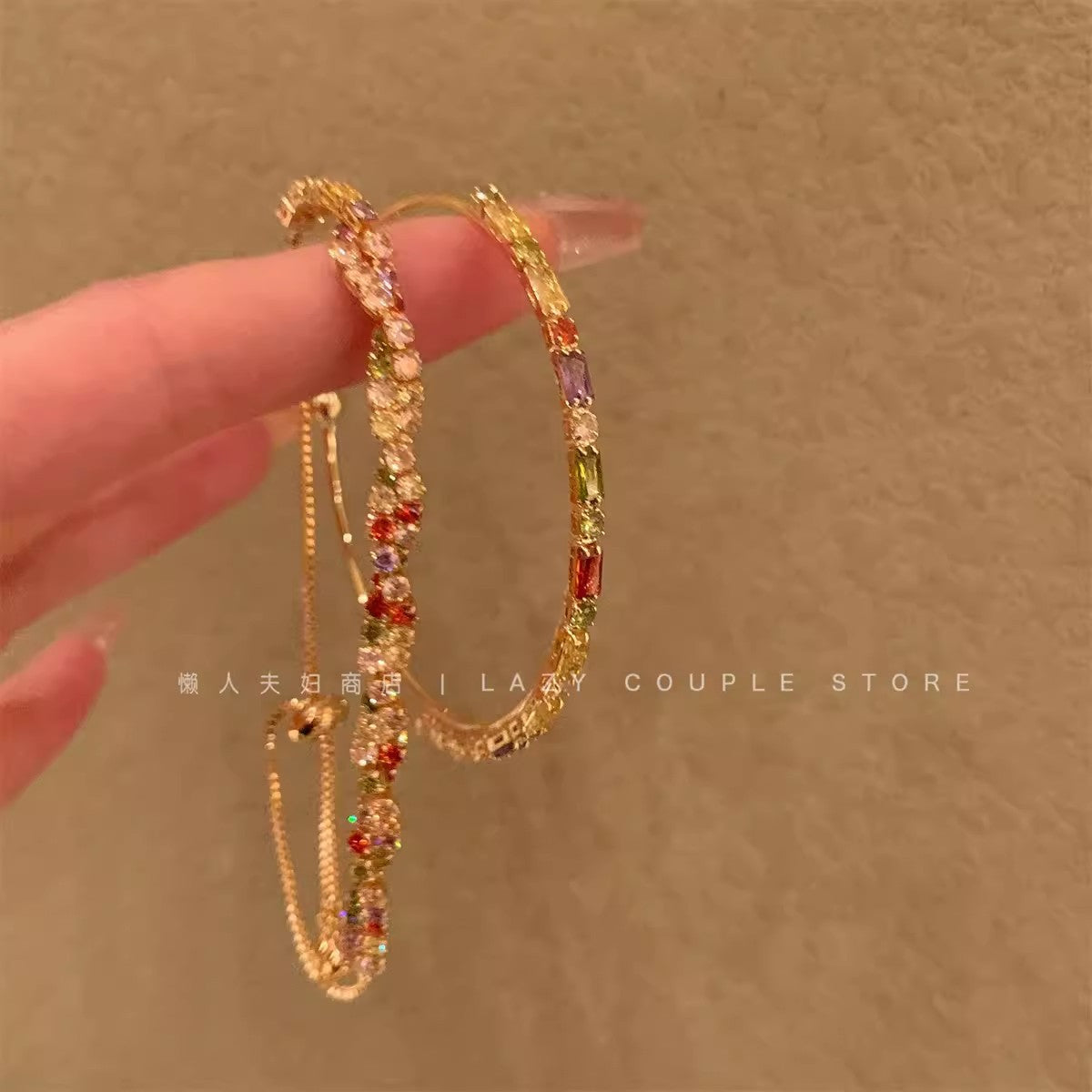Wholesale Stacked colorful dopamine zircon bracelet twist knot bracelet