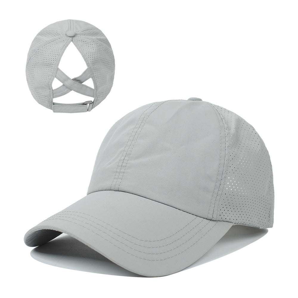 Wholesale Outdoor Sports Horsetail Breathable Mesh Polyester Baseball Cap