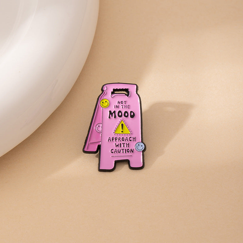 Wholesale Pink Heart Brooch with English Quotes and Instructions Brooches