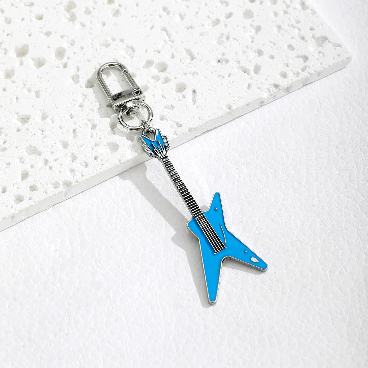 Wholesale 4pcs oil dripping guitar keychain pendant