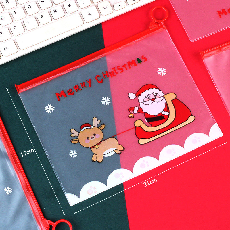 Wholesale Christmas Gift Pull PVC Chain Bag File Bag