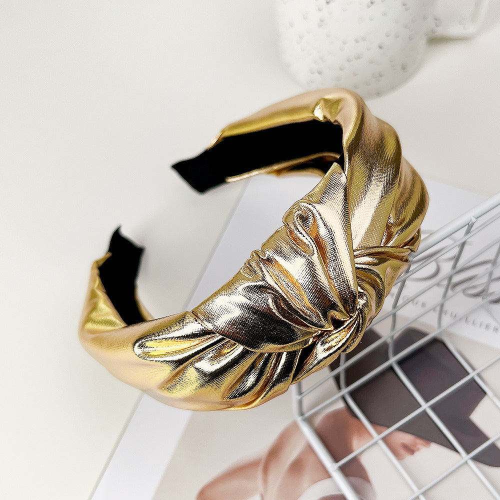 Diadema al por mayor de láser PU ancho