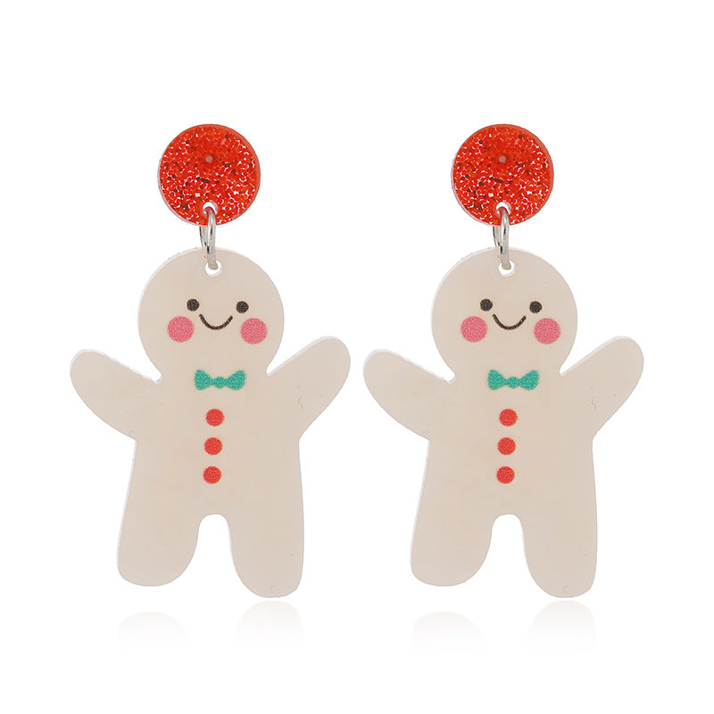 Wholesale Christmas Snowman Elk Acrylic Earrings