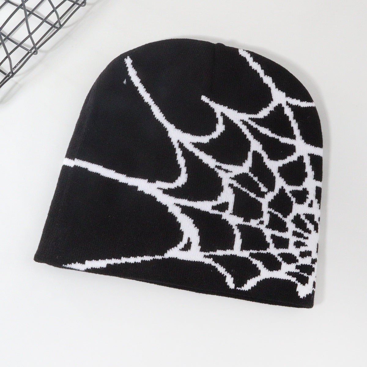 Wholesale Y2K Jacquard Knitted Hats, Spider Web Wool Hats