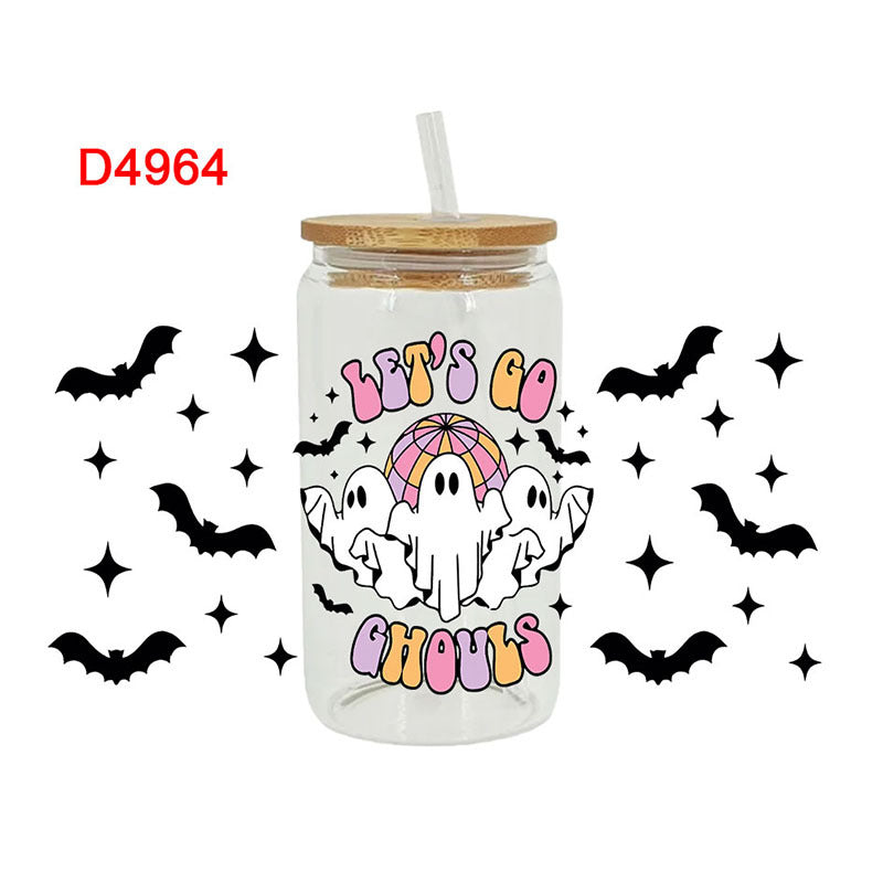 Wholesale Western style Halloween 16oz Cup UV DTF Wraps