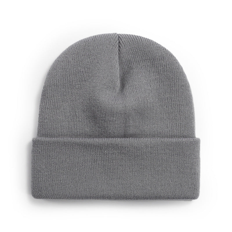 Wholesale All-match Solid Color Wool Knitted Hat