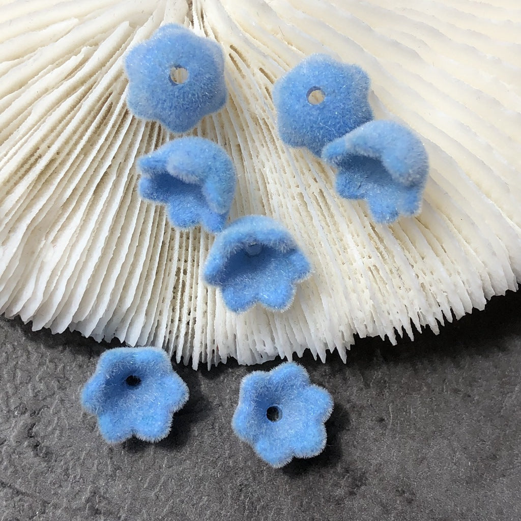 Wholesale 10PCS Flocked Colorful Lily of The Valley Beads