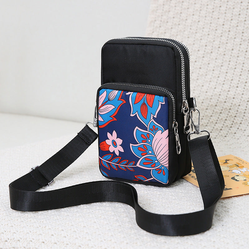 Wholesale Nylon Cell Phone Coin Purse National Style Diagonal Bag