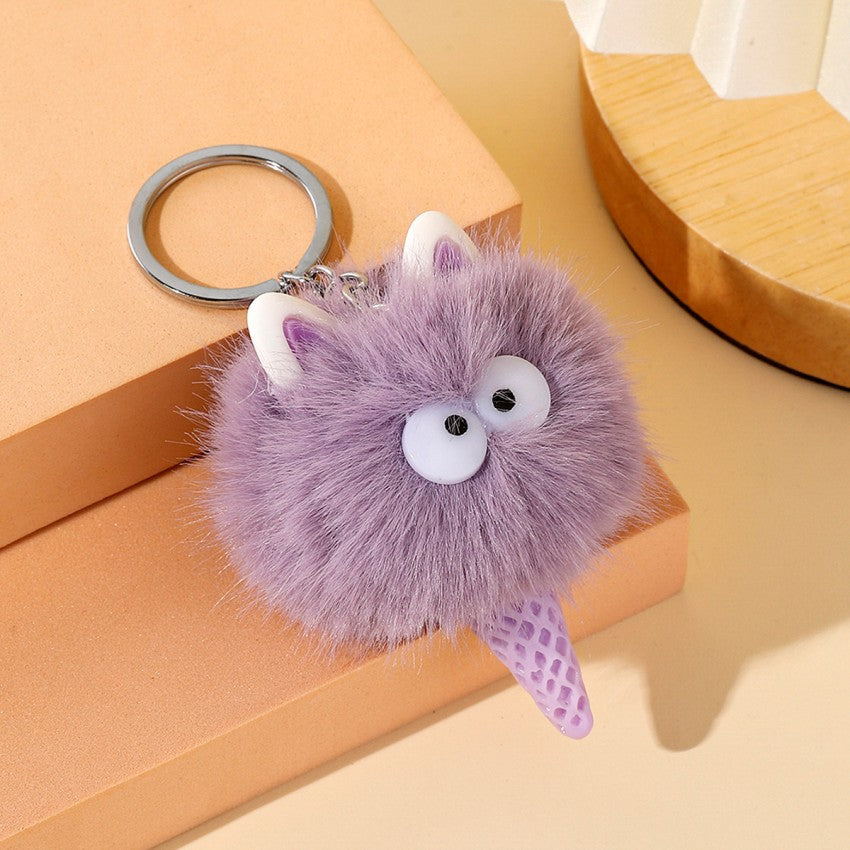 Wholesale Cartoon Ice Cream Plush Keychain