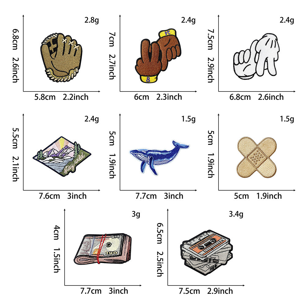Wholesale Polyester Embroidered Iron On Patches 10 Styles Chic Decorative Coat Badges DIY Clothing Accessory Gift Boutique Resale