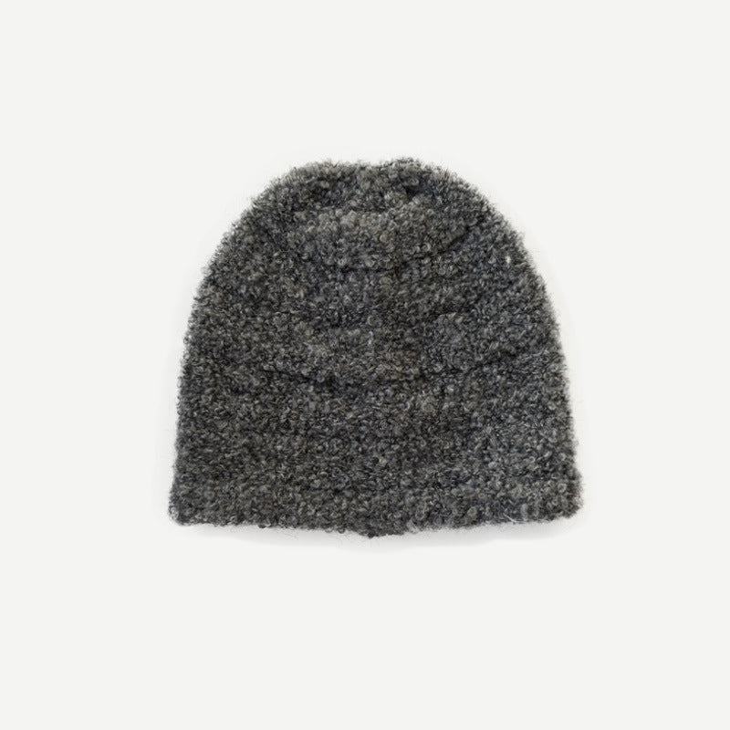 Wholesale Embossed Striped Solid Soft Wool Beanie