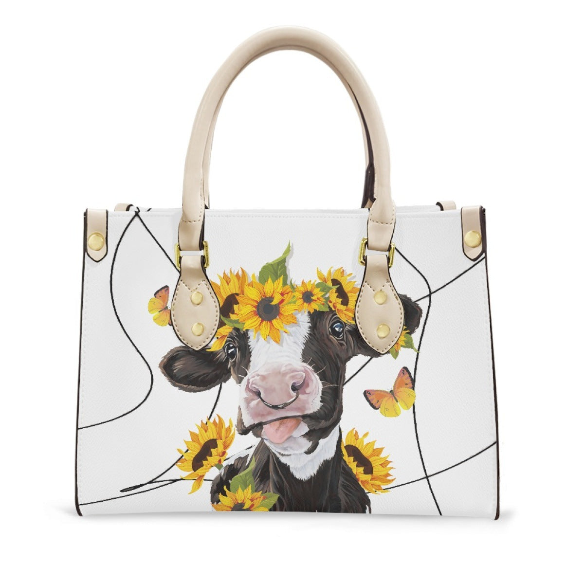 Wholesale PU New Flower Cow Women's Leather Shoulder Bag Handbag