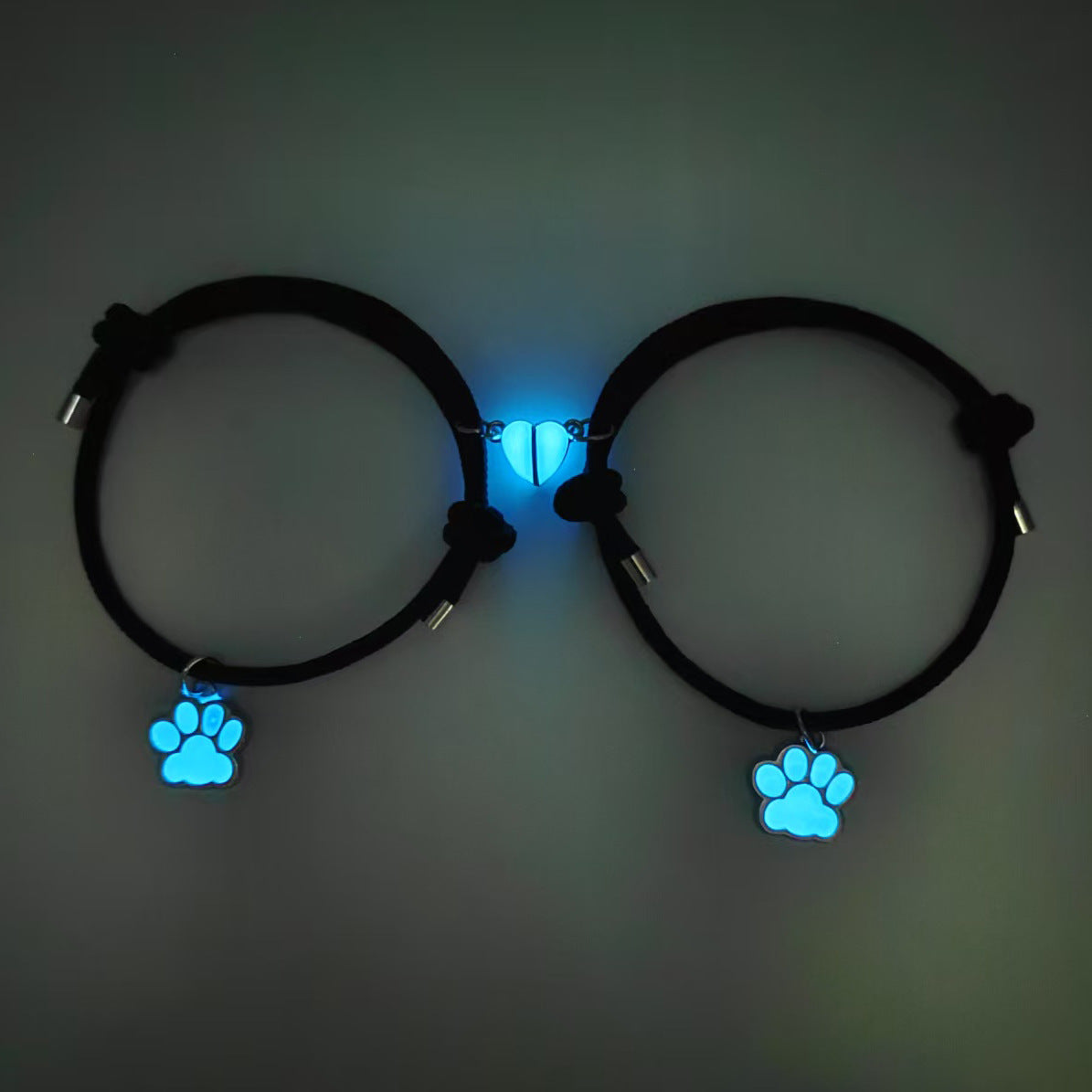 Wholesale  Luminous Cat Paw Dog Paw Love Magnet Bracelet