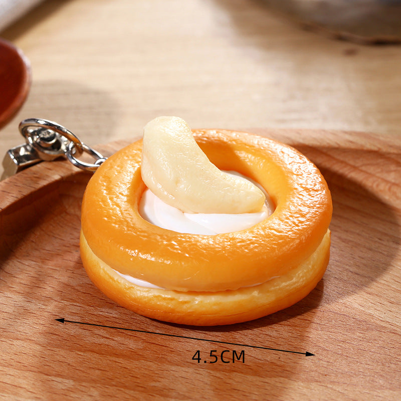 Wholesale Simulated Lace Cream Cake Keychain