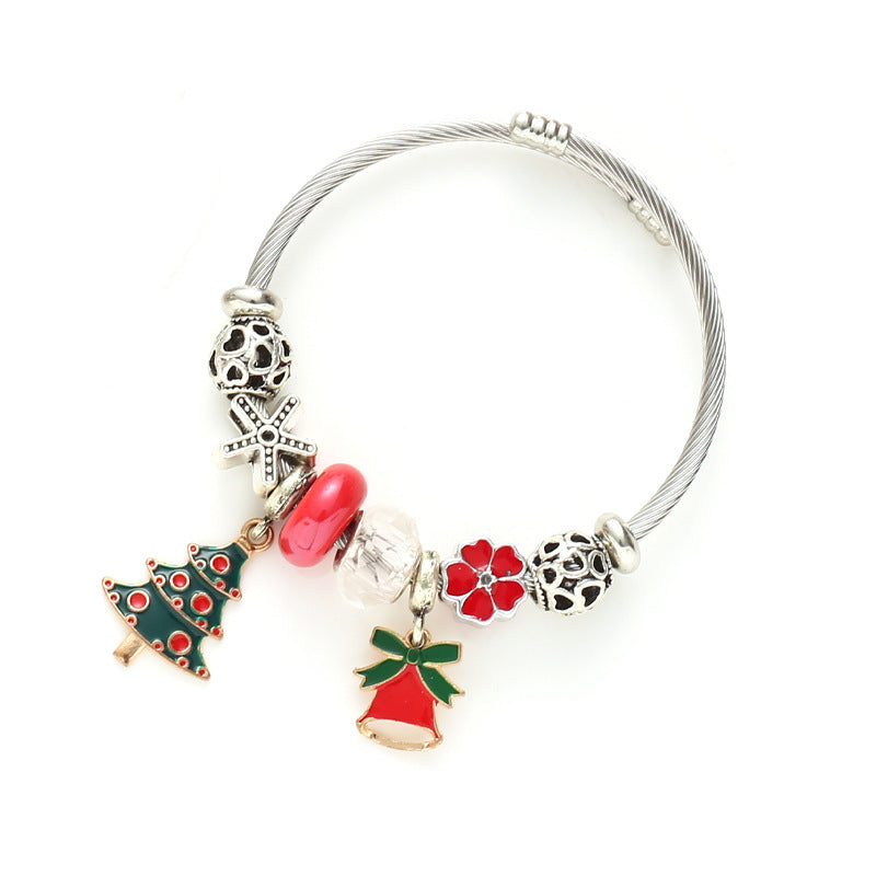 Wholesale Stainless Steel Christmas DIY Bracelet