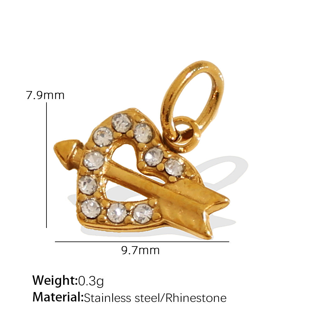 Wholesale Diverse diamond studded stainless steel necklace pendant accessories