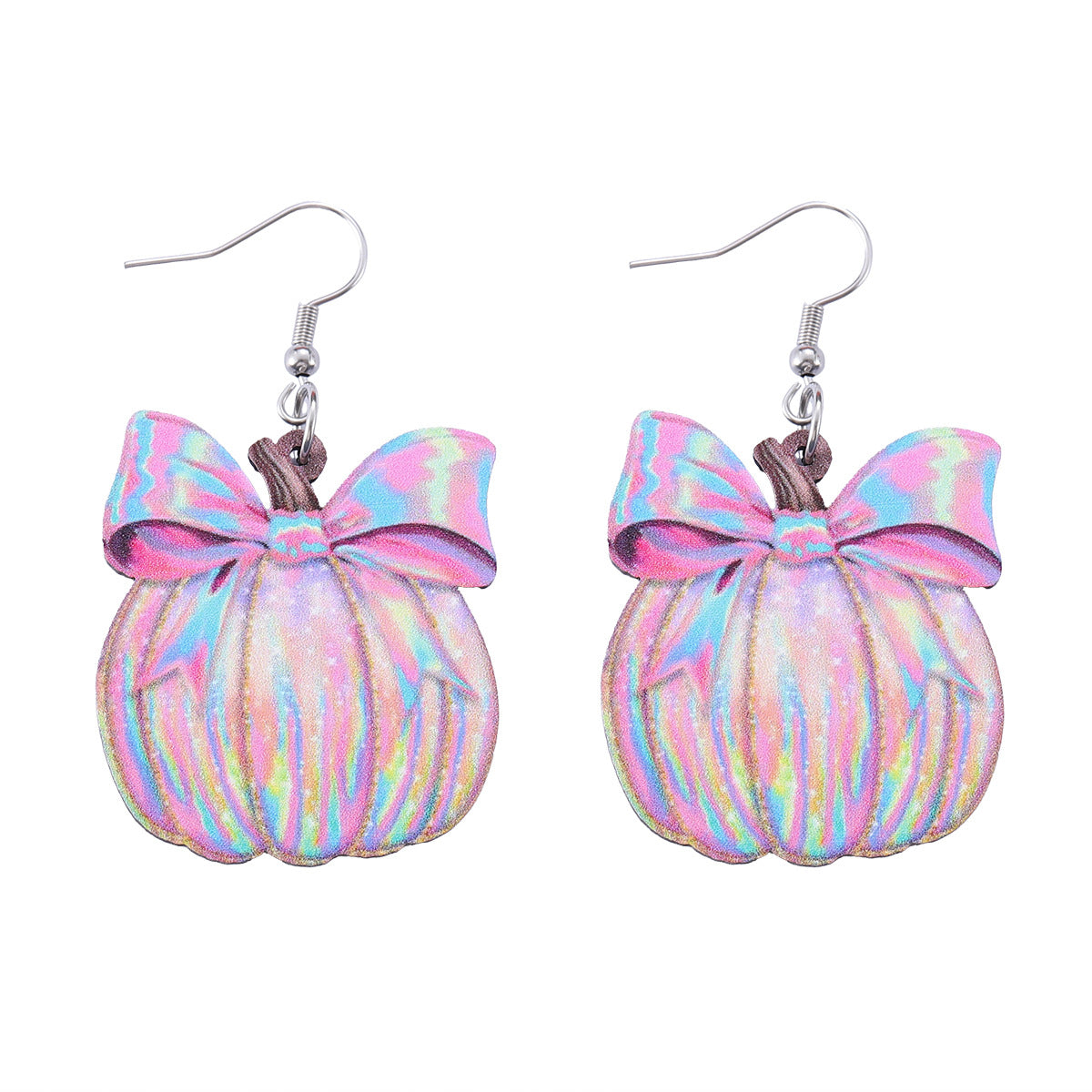 Wholesale new bow-painted pumpkin pendant earrings