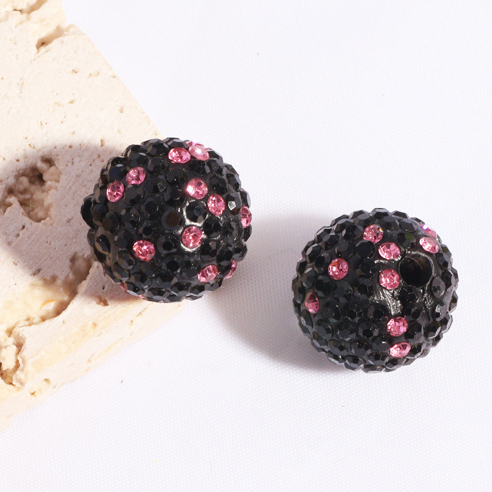 Wholesale 20pcs Sparkling soft clay colored full diamond beads