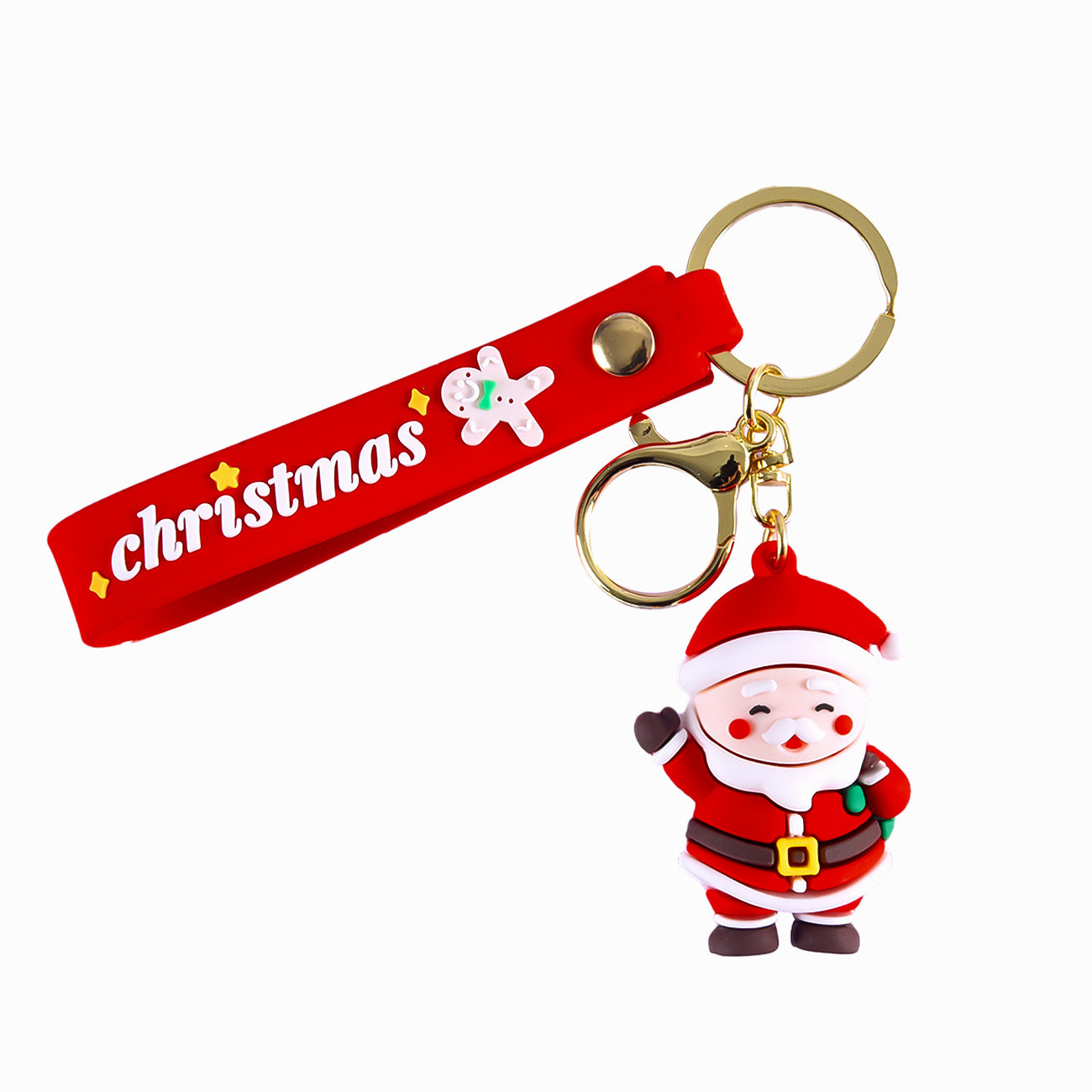 Wholesale Christmas Pendant Santa Claus Elk Christmas Tree PVC Keychain